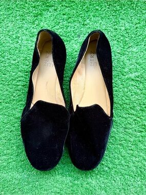 Naturalizer Black Velvet Slip-On Loafers Flats Women's US 9W